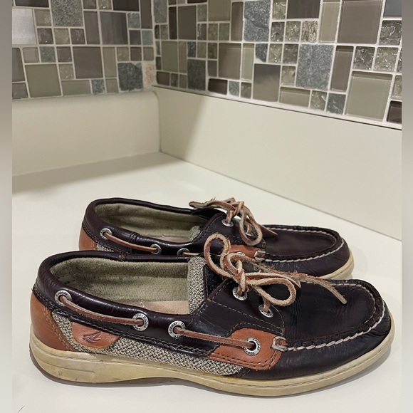 Sperry Dark Brown and Tan Boat Shoes - Picture 4 of 7